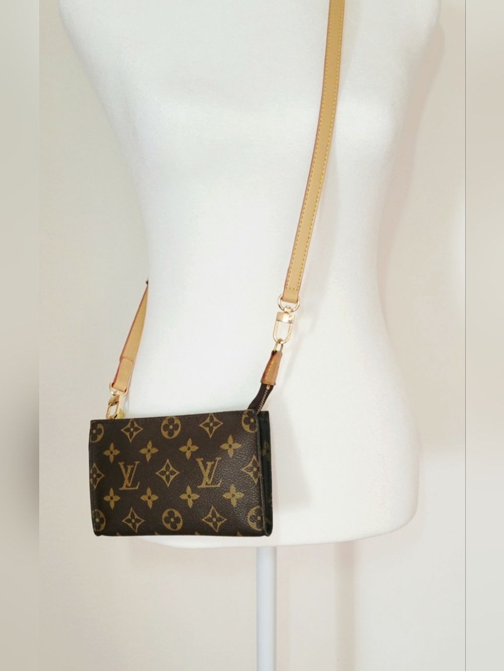 Louis Vuitton Monogram Crossbody in Brown and Tan